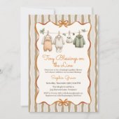 Thanksgiving Baby Shower Girl | Cozy Clothesline Kaart (Voorkant)