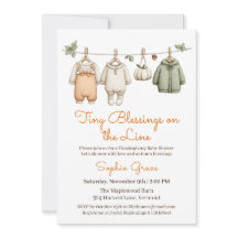 Thanksgiving Baby Shower Girl | Cozy Clothesline