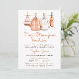 Thanksgiving Baby Shower Jongen | Gezellige Waskle Kaart