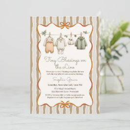 Thanksgiving Baby Shower Meisje | Gezellige Waskle Kaart