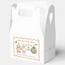 Thanksgiving Baby shower Meisje | Gezellige waslij Bedankdoosjes