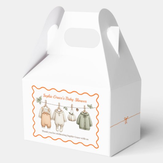 Thanksgiving Baby shower Meisje | Gezellige waslij Bedankdoosjes (Achterkant)