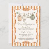 Thanksgiving Baby Shower Meisje | Gezellige Waslij Kaart (Voorkant)