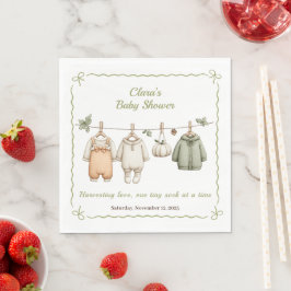 Thanksgiving Baby Shower Meisje | Gezellige Waslij Servet
