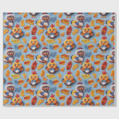 Thanksgiving Baby Turkije en kuikens Cadeaupapier (Vlak)