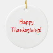 Thanksgiving Baby Turkije Keramisch Ornament (Achterkant)