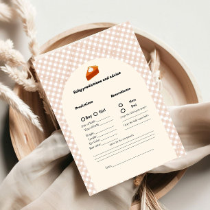 Thanksgiving baby voorspelling Baby shower spel Ka Advieskaart