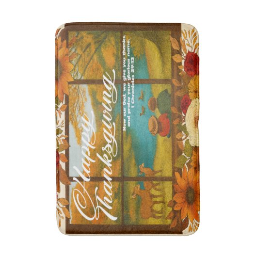Thanksgiving Badmat (Voorkant Verticaal)