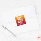Thanksgiving bakspirits Bright Striped Vierkante Sticker (Envelop)