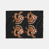Thanksgiving Ballet Turkije Dansen Balletleraar Fleece Deken (Voorkant (Horizontaal))