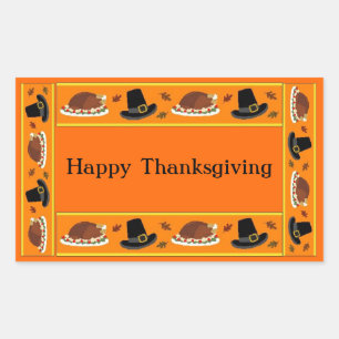 Thanksgiving banner rechthoekige sticker