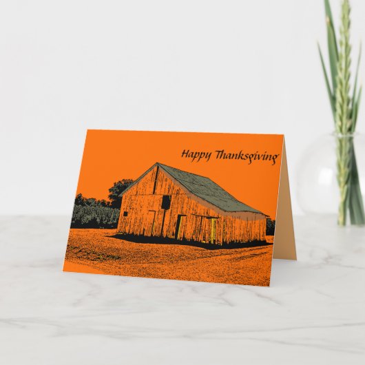 Thanksgiving Barn Wenskaart Kaart (Voorkant)