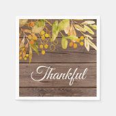 Thanksgiving Barnwood Napkins Servet (Voorkant)