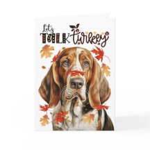 Thanksgiving Basset Hound Dog Laten we Turkije pra
