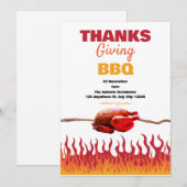 Thanksgiving BBQ-uitnodiging Kaart (Voorkant / Achterkant)