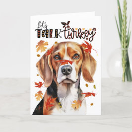 Thanksgiving Beagle Dog Lets Talk Turkije Feestdagen Kaart