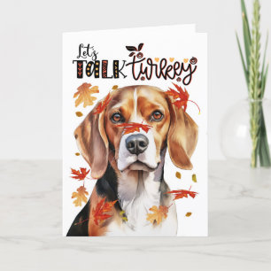 Thanksgiving Beagle Dog Lets Talk Turkije Feestdagen Kaart
