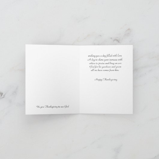 Thanksgiving Bedankkaart (Binnen)