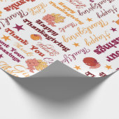 Thanksgiving Bedankt geven Cadeaupapier (Hoek)