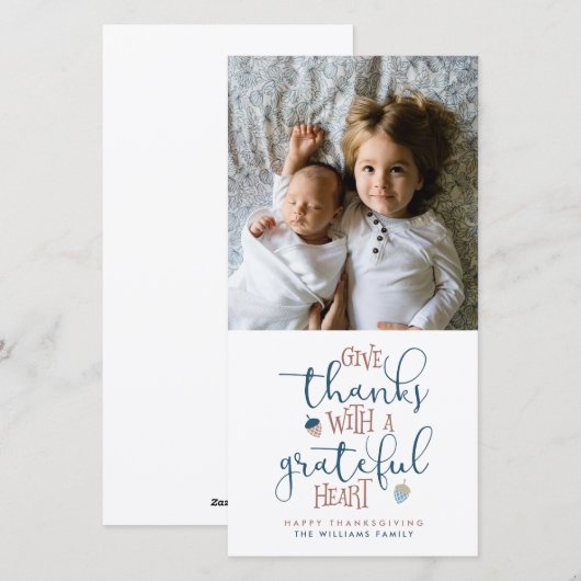 Thanksgiving Bedankt geven Feestdagenkaart (Voorkant / Achterkant)