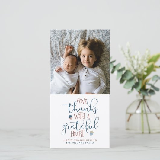 Thanksgiving Bedankt geven Feestdagenkaart (Staand voorkant)