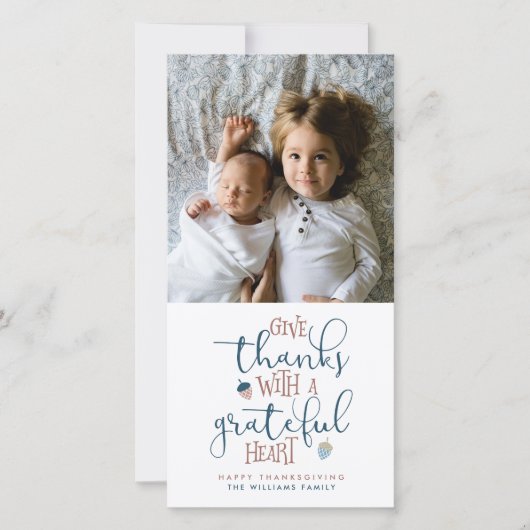 Thanksgiving Bedankt geven Feestdagenkaart (Voorkant)