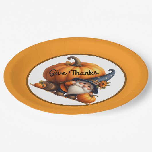 Thanksgiving Bedankt geven Papieren Bordje (Gekanteld)