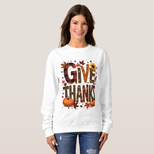 Thanksgiving Bedankt geven Trui (Voorkant volledig)