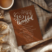 Thanksgiving Bedankt Script Bruine Eetkamer Kaart
