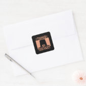 THANKSGIVING - BEDANKT VIERKANTE STICKER (Envelop)