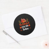 Thanksgiving bedankt voor mijn stam ronde sticker (Envelop)