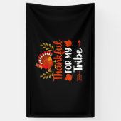Thanksgiving bedankt voor mijn stam spandoek (Verticaal)