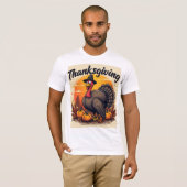 Thanksgiving bedrukt T-shirt (Voorkant volledig)