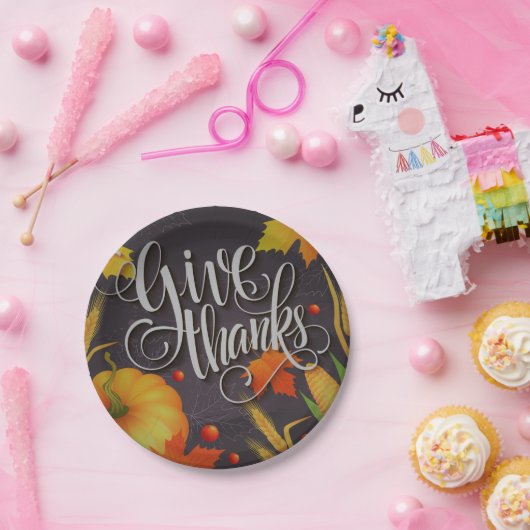 Thanksgiving begroet papieren bordje (Feest)