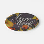Thanksgiving begroet  papieren bordje (Gekanteld)