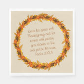 Thanksgiving - Bekende Bijbel Verse Napkins 6,5 in Servetten (Voorkant)