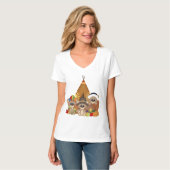 Thanksgiving Beren Vakje T-shirt (Voorkant volledig)