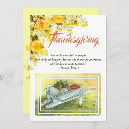 Thanksgiving Bericht Feestdagenkaart (Voorkant / Achterkant)