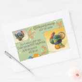 Thanksgiving Bericht Kalkoenen  Sticker (Envelop)