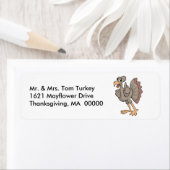 Thanksgiving Big Turkey Return Address Sticker (Insitu)