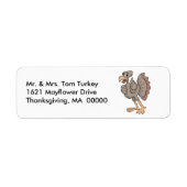 Thanksgiving Big Turkey Return Address Sticker (Voorkant)