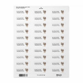 Thanksgiving Big Turkey Return Address Sticker (Full Sheet)