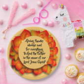 Thanksgiving Bijbelcitaat Herfstblad Bord (Feest)