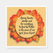 Thanksgiving Bijbelcitaat najaar lederen medium Servet (Voorkant)