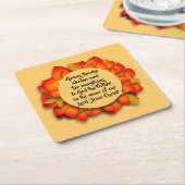 Thanksgiving Bijbelcitaat najaar lef Kartonnen Onderzetters (Schuin)