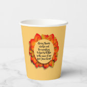 Thanksgiving Bijbelcitaat najaar lef Papieren Bekers (Achterkant)