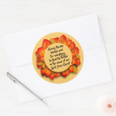 Thanksgiving Bijbelcitaat najaar lef Ronde Sticker (Envelop)