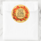 Thanksgiving Bijbelcitaat najaar lef Ronde Sticker (Tas)