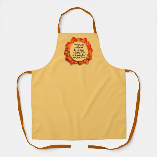 Thanksgiving Bijbelcitaat najaar lef Schort (Voorkant)