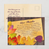 Thanksgiving Bijbelse Filippijnen 4:6-7 najaar Briefkaart (Voorkant / Achterkant)
